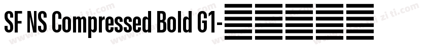 SF NS Compressed Bold G1字体转换